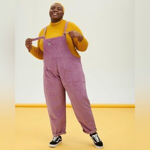 Lucy & Yak Unisex Size 28 4XL Grape Purple Corduroy Original Dungaree Overalls